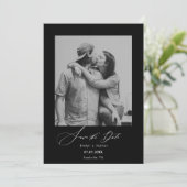 Modern minimalistisch fotoontwerp bespaart de datu (Staand voorkant)