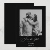 Modern minimalistisch fotoontwerp bespaart de datu (Voorkant / Achterkant)