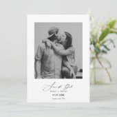 Modern minimalistisch fotoontwerp bespaart de datu (Staand voorkant)