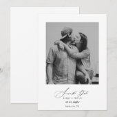 Modern minimalistisch fotoontwerp bespaart de datu (Voorkant / Achterkant)