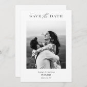 Modern minimalistisch fotoontwerp bespaart de datu (Voorkant / Achterkant)