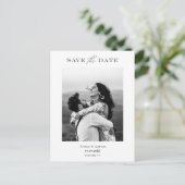 Modern minimalistisch fotoontwerp bespaart de datu briefkaart (Staand voorkant)