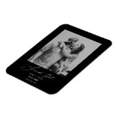 Modern minimalistisch fotoontwerp bespaart de datu magneet (Linkerzijde)