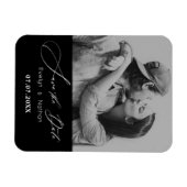 Modern minimalistisch fotoontwerp bespaart de datu magneet (Horizontaal)