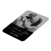 Modern minimalistisch fotoontwerp bespaart de datu magneet (Linkerzijde)