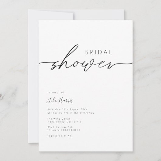 Modern minimalistisch fotoVrijgezellenfeest Kaart (Voorkant)