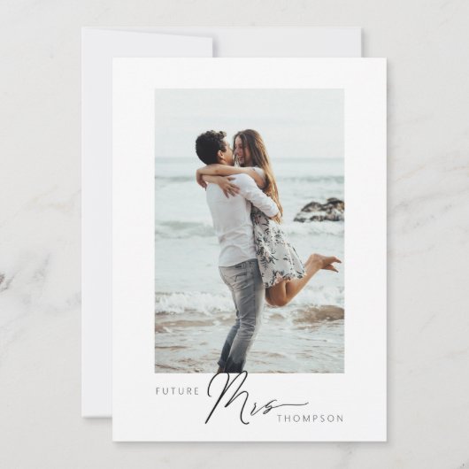 Modern minimalistisch fotoVrijgezellenfeest Kaart (Achterkant)