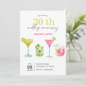 Modern minimalistisch fruit drink huwelijksverjaar kaart (Staand voorkant)