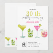 Modern minimalistisch fruit drink huwelijksverjaar kaart (Voorkant / Achterkant)