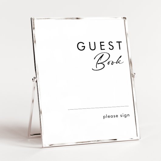 Modern Minimalistisch gastenboek bordje Poster