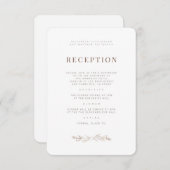 Modern + minimalistisch gebladerte bruiloft recept informatiekaartje (Voorkant / Achterkant)