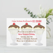 Modern minimalistisch geboorteclub Ice Cream Socia Kaart (Staand voorkant)