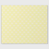 Modern minimalistisch geel eenvoudig monogram patr cadeaupapier (Vlak)