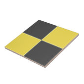 Modern minimalistisch geel grijs geometrisch tegeltje (Zijkant)