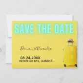 Modern minimalistisch geel neon sparen de Datum Va (Voorkant)