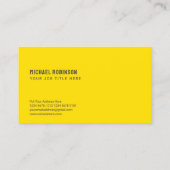 Modern minimalistisch geel op donkergrijs | Sans S Visitekaartje (Achterkant)