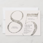 Modern minimalistisch geheel wit feest 85e verjaar kaart (Voorkant)