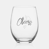 Modern minimalistisch gejuich wijnglas zonder voet (Voorkant)