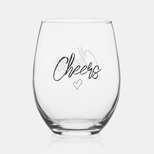 Modern minimalistisch gejuich wijnglas zonder voet (Voorkant)