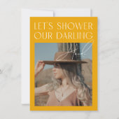 Modern minimalistisch gele foto-Vrijgezellenfeest  Kaart (Voorkant)