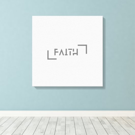 Modern minimalistisch geloof canvas afdruk (Insitu (Houten vloer))