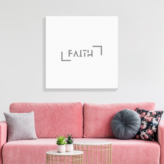 Modern minimalistisch geloof canvas afdruk (Insitu (Woonkamer))