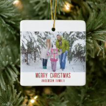 Modern Minimalistisch Gelukkig Kerstmis Familie Fo
