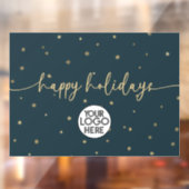 Modern Minimalistisch Gelukkig Vakantie Bedrijfslo Raamsticker (Vel 2)