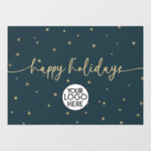 Modern Minimalistisch Gelukkig Vakantie Bedrijfslo Raamsticker (Vel)