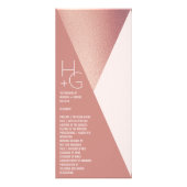 Modern minimalistisch Geometric Wedding Programme Reclamekaart (Voorkant)