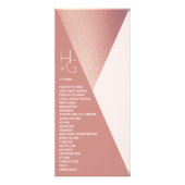 Modern minimalistisch Geometric Wedding Programme Reclamekaart (Achterkant)