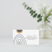 Modern minimalistisch geometrisch Abstract Visitek Visitekaartje (Staand voorkant)