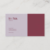 Modern minimalistisch geometrisch bedrijf visitekaartje (Achterkant)