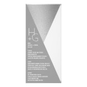 Modern minimalistisch geometrisch huwelijksmenu reclamekaart (Voorkant)
