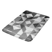Modern minimalistisch geometrisch patroon zwart, w badmat (Gekanteld)