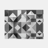 Modern minimalistisch geometrisch patroon zwart, w deurmat (Voorkant)