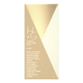 Modern Minimalistisch Geometrisch Trouwprogramma Reclamekaart (Voorkant)