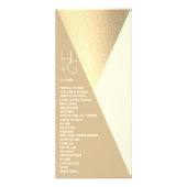 Modern Minimalistisch Geometrisch Trouwprogramma Reclamekaart (Achterkant)
