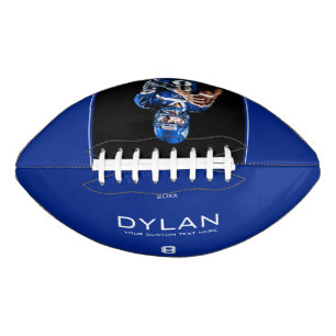 Modern Minimalistisch Gepersonaliseerd Blauwe Aand American Football
