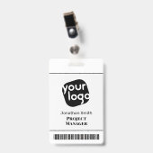    Modern Minimalistisch Gepersonaliseerd Conferen Badge (Voorzijde met clip)
