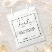 Modern minimalistisch gepersonaliseerd zwart wit bedankzakje (Geknipt)