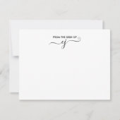 Modern minimalistisch gepersonaliseerde whitepatis notitiekaartje (Voorkant)