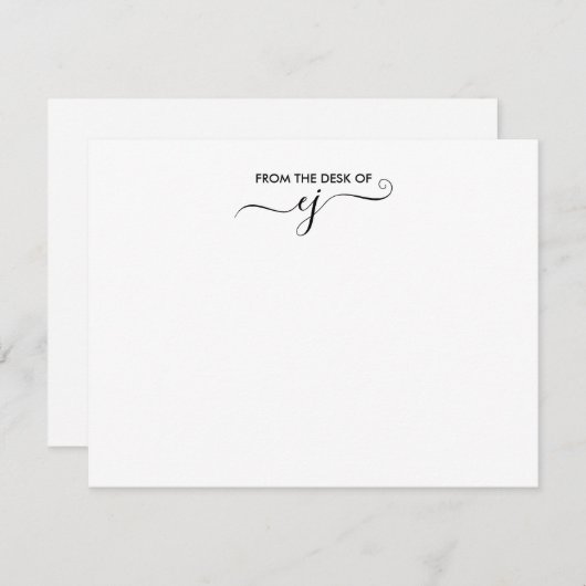 Modern minimalistisch gepersonaliseerde whitepatis notitiekaartje (Voorkant / Achterkant)