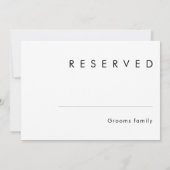 Modern minimalistisch gereserveerd teken (Achterkant)