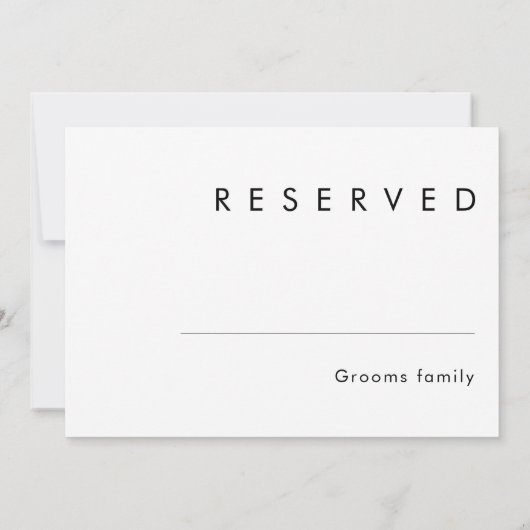 Modern minimalistisch gereserveerd teken (Achterkant)