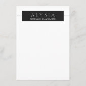 Modern Minimalistisch Gesofisticeerd Restaurant Menu (Achterkant)