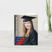 Modern minimalistisch gespleten vierkant foto-Afst Bedankkaart (Voorkant)