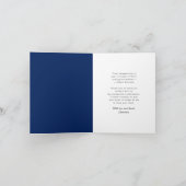 Modern minimalistisch gespleten vierkant foto-Afst Bedankkaart (Binnen)