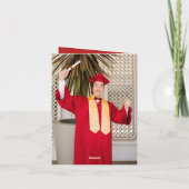 Modern minimalistisch gespleten vierkant foto-Afst Bedankkaart (Achterkant)