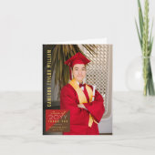 Modern minimalistisch gespleten vierkant foto-Afst Bedankkaart (Voorkant)